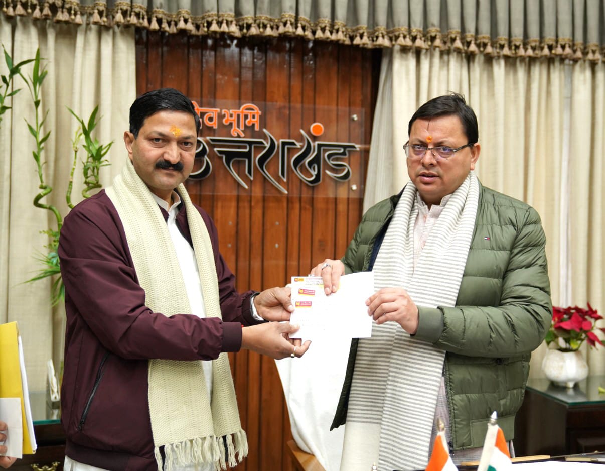 ब्रेकिंग न्यूज: सीएम धामी से मिले बीकेटीसी के अध्यक्ष अजेंद्र अजय, जोशीमठ के प्रभावितों की मदद के लिए सौंपा पांच लाख रुपए का चेक