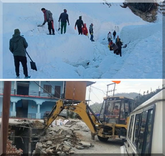 तैयारी: केदारनाथ पैदल मार्ग पर बर्फ हटाने का काम शुरू