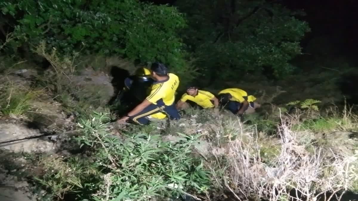 हादसा: घूमने आए दो युवक खाई में गिरे, रेस्क्यू कर अस्पताल में कराया भर्ती