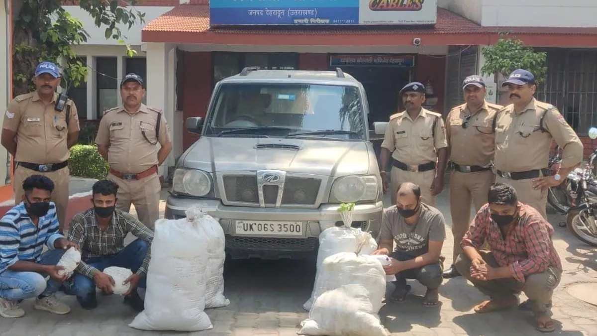 शिकंजा:  पुलिस ने गांजे और कच्ची शराब के साथ चार नशा तस्कर दबोचे