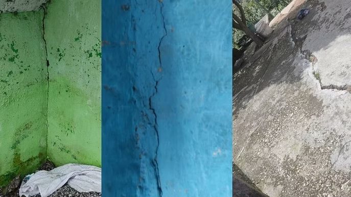 रीवर फ्रंट के कार्यों से बदरीनाथ पुराने मार्ग पर कई भवनों को भूस्खलन का खतरा