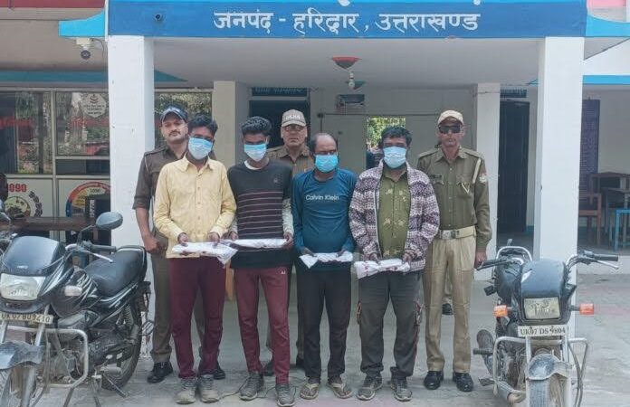शिकंजा: चोरी की योजना बनाते सपेरा गैंग के चार सदस्य गिरफ्तार