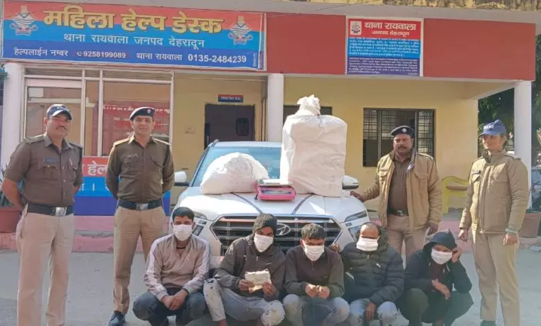 शिकंजा:  महिला समेत चार नशा तस्कर चढ़े पुलिस के हत्थे, भारी मात्रा में गांजा बरामद