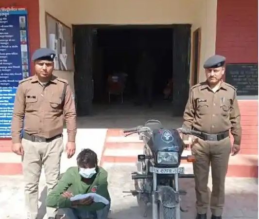 कामयाबी:  लूट के 12 घंटे के भीतर पुलिस ने  आरोपी को दबोचा