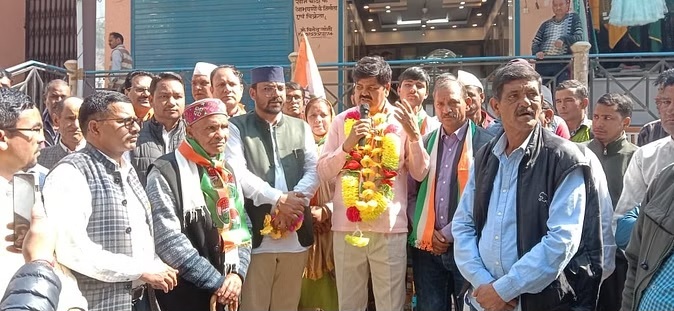 चुनाव: गढ़वाल लोकसभा सीट से कांग्रेस प्रत्याशी गणेश गोदियाल ने किया रोड शो