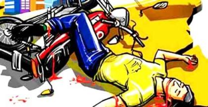 हादसा: सड़क दुर्घटना में बाइक सवार एक युवक की मौत, दूसरा घायल