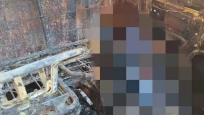 सनसनी:  संदिग्ध अवस्था में जले वाहन में मिला महिला का शव