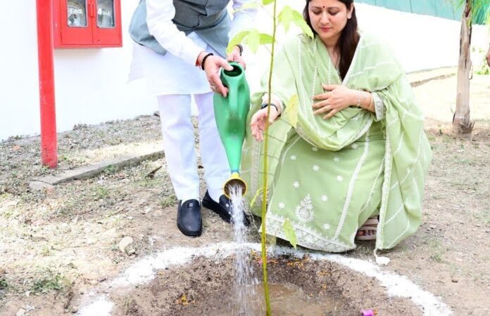 राज-काज: मुख्यमंत्री ने मुख्यमंत्री आवास परिसर में किया वृक्षारोपण