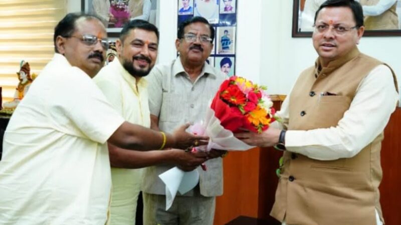 शिकायत: उद्योग व्यापार मंडल के प्रतिनिधिमंडल ने मुख्यमंत्री धामी से की मुलाकात