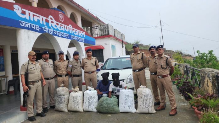 सफलता: प्रेस लिखी कार से 102 किलो गांजा बरामद, यूपी के दो नशा तस्कर गिरफ्तार