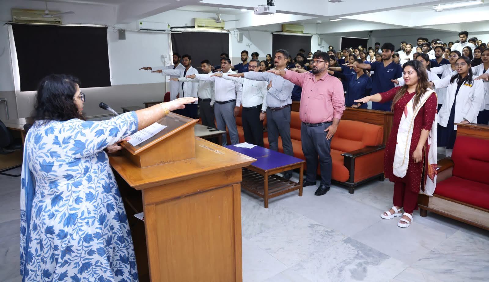 आयोजन: टीएमयू के डेंटल कॉलेज में विद्यार्थियों ने लिया नशा मुक्त भारत का संकल्प