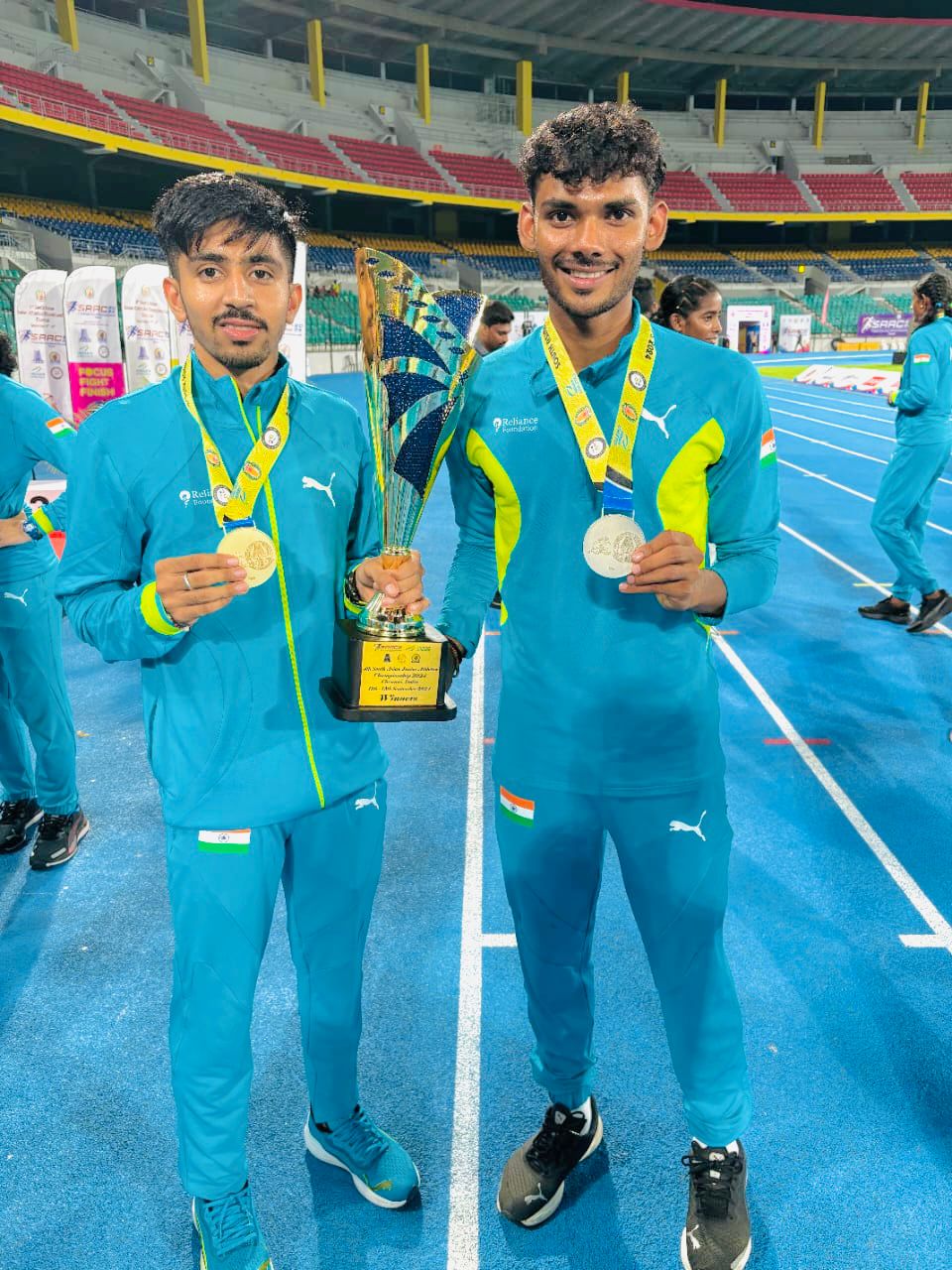 खेल: साउथ एशियन जूनियर एथलेटिक्स प्रतियोगिता में प्रियांशु को गोल्ड, राहुल को सिल्वर मेडल