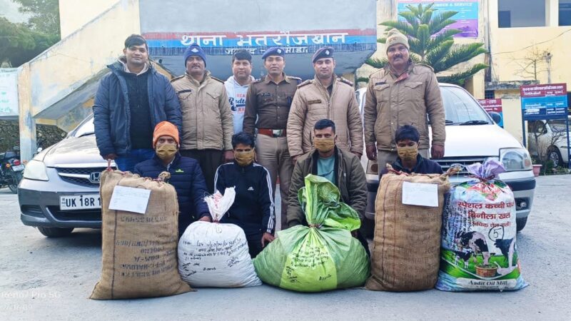 शिकंजा: दो कारों से 18 लाख से अधिक का गांजा बरामद, चार नशा तस्कर गिरफ्तार