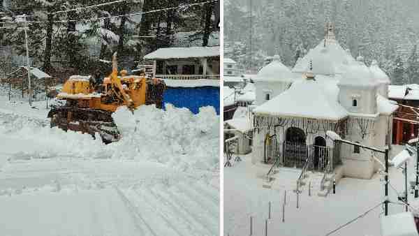 अवरोध: बर्फबारी के चलते गंगोत्री हाईवे, सुक्की से आगे गंगोत्री तक रहा बाधित