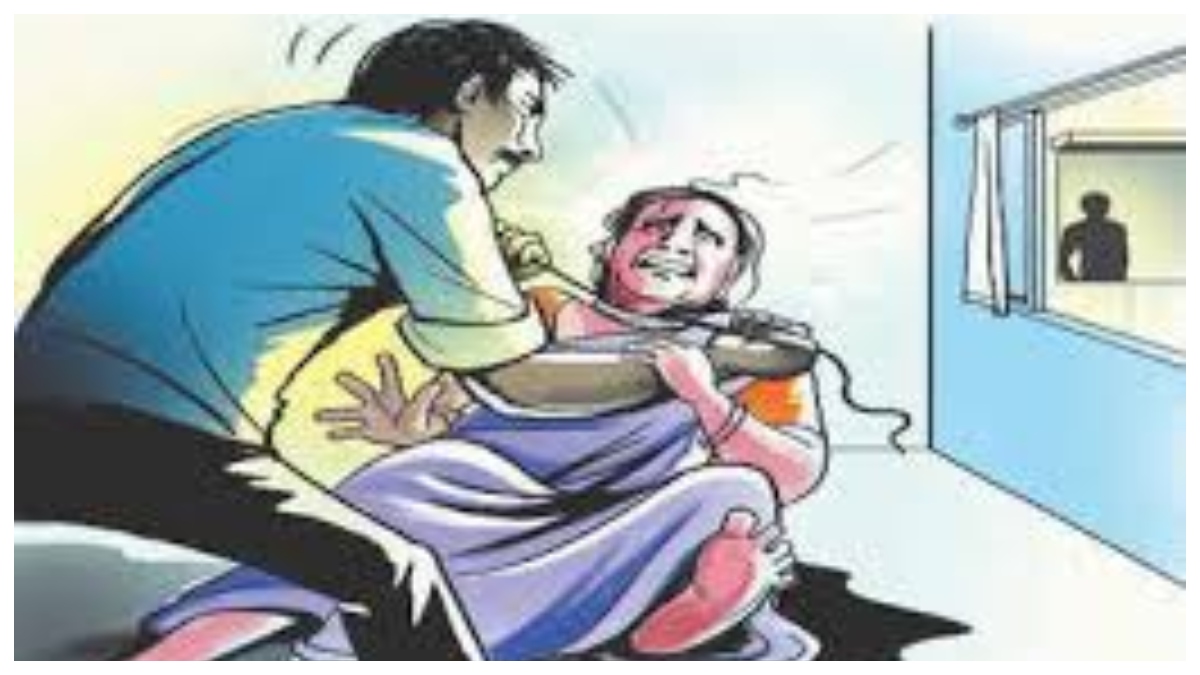 दरिंदा: पति ने गर्भवती पत्नी के पेट में बैठकर दबाया मुंह, महिला तो मरी ही बच्चा भी आ गया बाहर