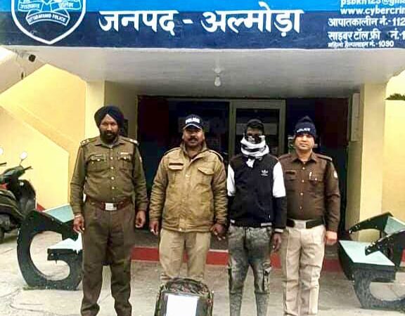 शिकंजा: पिट्ठू बैग से 3.31 लाख का गांजा बरामद, युवक गिरफ्तार