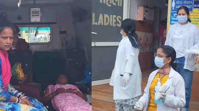 बस अड्डे के शौचालय में महिला ने दिया बच्चे को जन्म