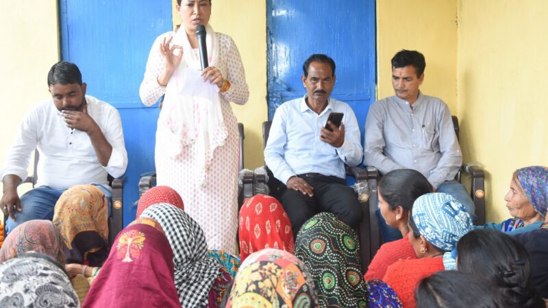 प्रचार: ट्रिपल इंजन सरकार से और तेज होगी विकास की रफ्तार, बोलीं कैबिनेट मंत्री रेखा आर्य
