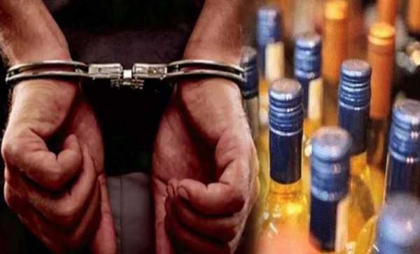 शिकंजा: परचून की दुकान पर पुलिस ने मारा छापा, अवैध अंग्रेजी शराब बरामद