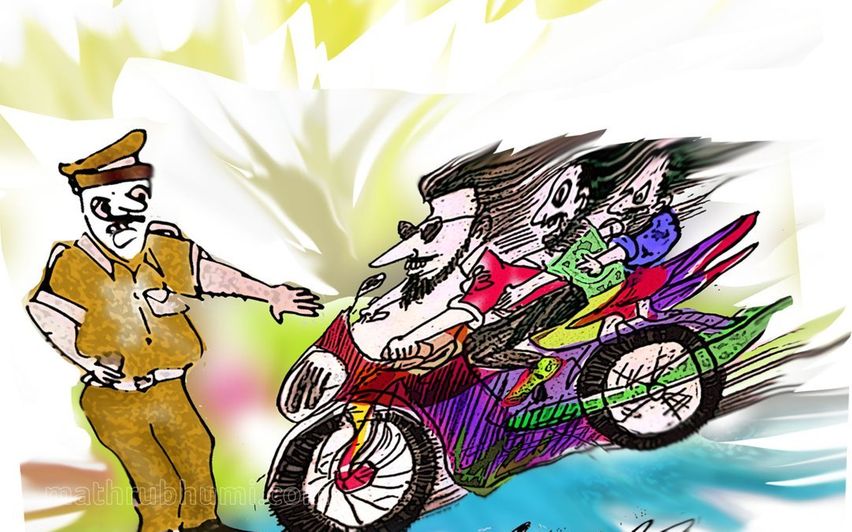 शिकंजा: पुलिस के हत्थे चढ़े कायदे कानून तोड़ने वाले, नशे में कर रहे थे ट्रिपल राइडिंग, वाहन सीज