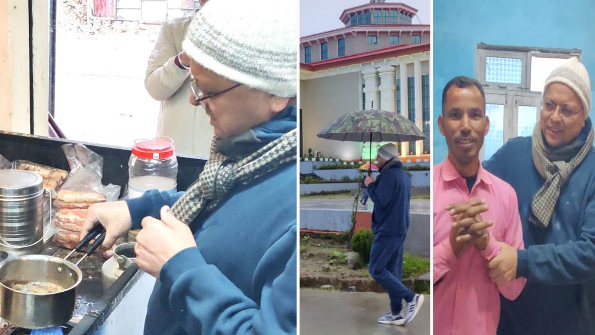 रूबरू: भराड़ीसैंण में सुबह की चाय पर सीएम धामी ने जाना जनता का हालचाल, लोगों से चर्चा में शांत वादियों की तारीफ