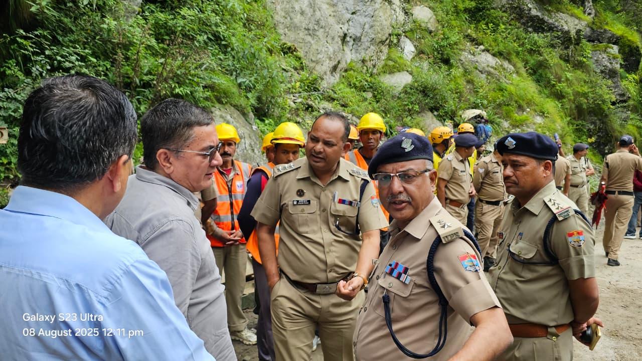 जायजा: निवर्तमान डीएम डॉ मेहरबान सिंह बिष्ट ने किया निर्माणाधीन पुल का मुआयना