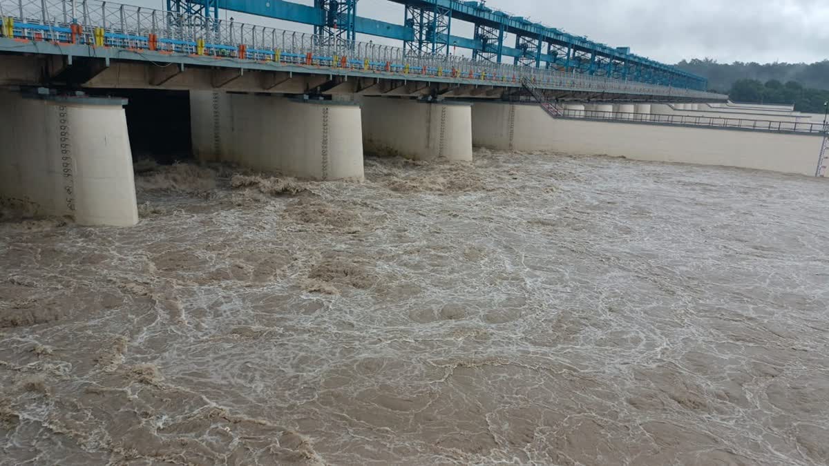 मूसलाधार बारिश से गंगा उफान पर  परमार्थ निकेतन-त्रिवेणी घाट डूबे