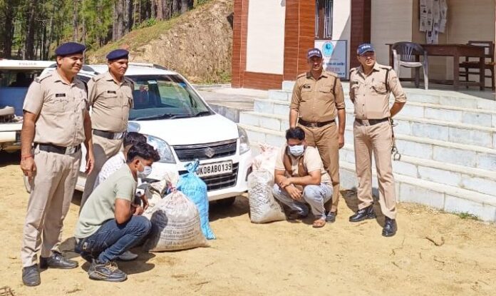 कामयाबी:  60 किलो गांजा सहित तीन गिरफ्तार