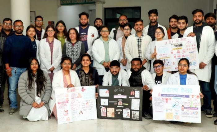 आयोजन: विश्व कैंसर दिवस पर टीएमयू हॉस्पिटल में चलाया गया अवेयरनेस कैंपेन