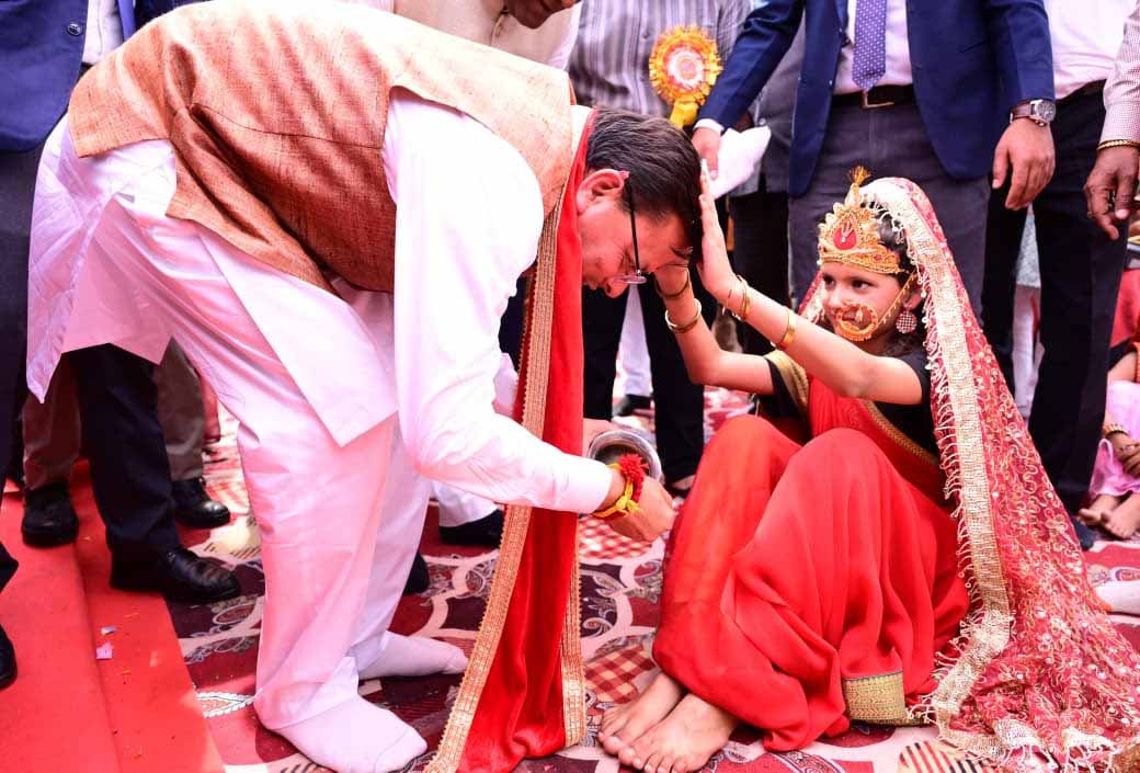 भारतीय संस्कृति में कन्या को साक्षात देवी स्वरूप माना गयाः धामी