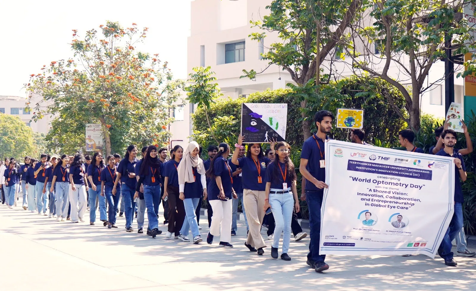 टीएमयू: वर्ल्ड ऑप्टोमेट्री डे पर परिसर में आयोजित विभिन्न कार्यक्रमों में परखी गस्टुडेंट्स की मेधा