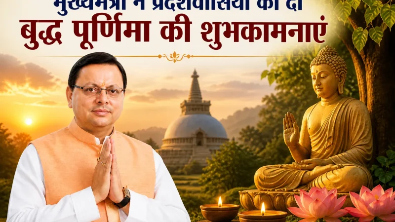 मुख्यमंत्री ने प्रदेशवासियों को दी बुद्ध पूर्णिमा की शुभकामनाएं