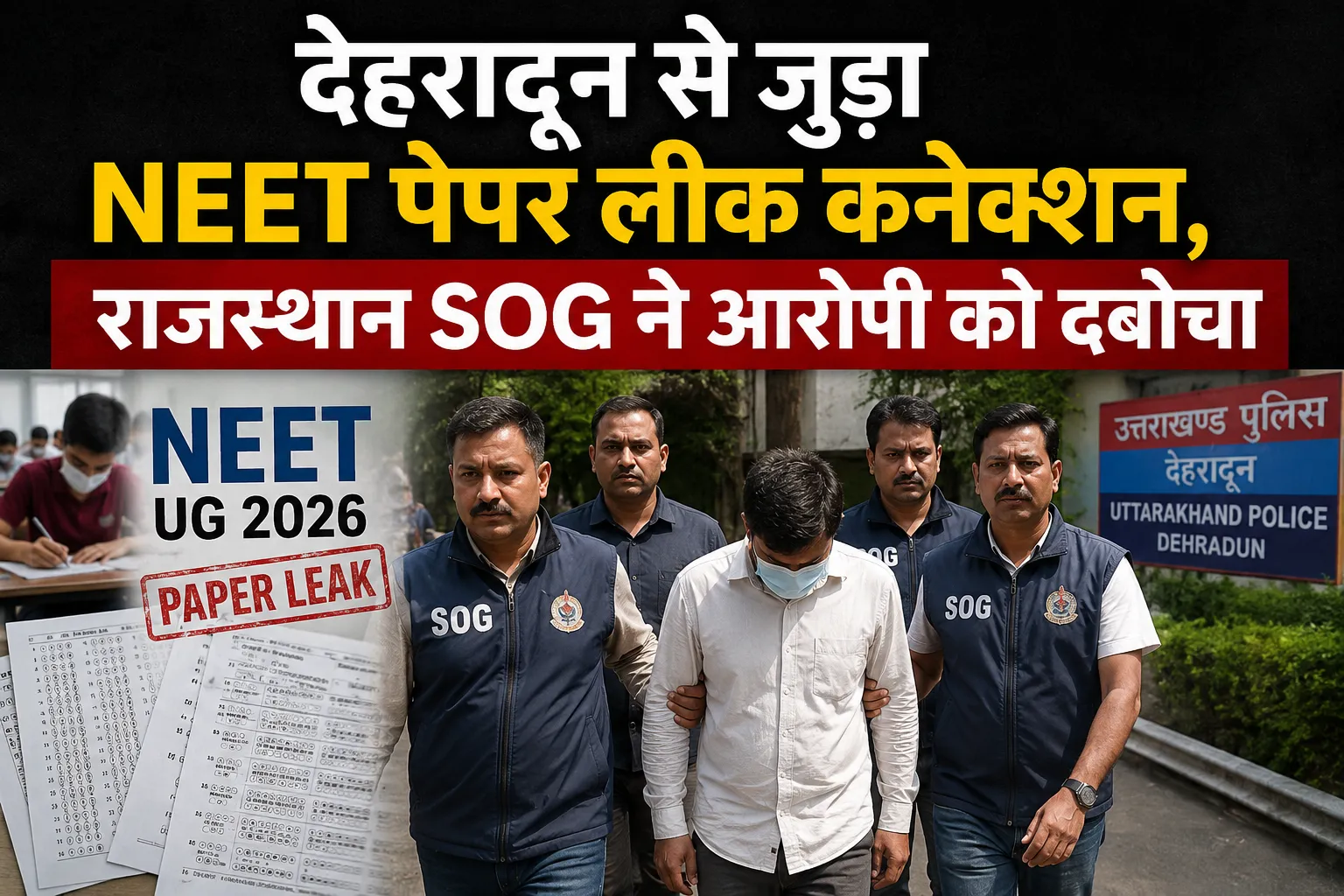 देहरादून से जुड़ा NEET पेपर लीक कनेक्शन, राजस्थान SOG ने आरोपी को दबोचा
