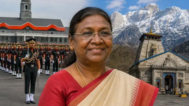 राष्ट्रपति द्रौपदी मुर्मू का तीन दिवसीय उत्तराखंड दौरा:IMA पासिंग आउट परेड में लेंगी सलामी, केदारनाथ धाम के भी करेंगी दर्शन