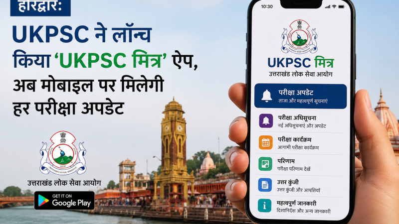 हरिद्वार: UKPSC ने लॉन्च किया ‘UKPSC मित्र’ ऐप, अब मोबाइल पर मिलेगी हर परीक्षा अपडेट