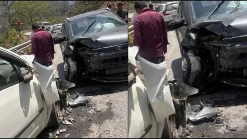 चमोली में बड़ा सड़क हादसा, आमने-सामने भिड़ीं दो कारें