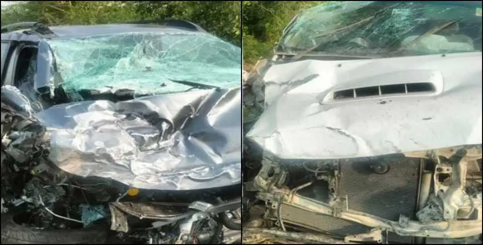 नई कार बनी मौत की सवारी नानकमत्ता हादसे में शिक्षक संजय पांडे समेत दो की मौत
