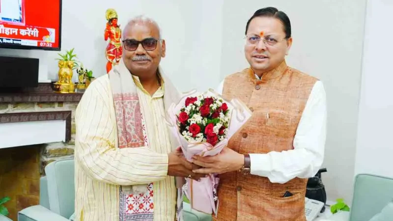 सीएम धामी से मिले राजस्थान के शिक्षा एवं पंचायती राज मंत्री, कई मुद्दों पर हुई बातचीत