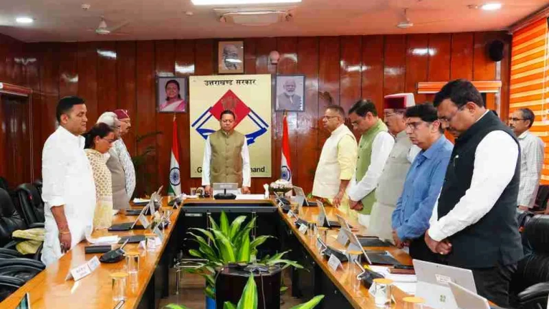 कैबिनेट बैठक में पूर्व सीएम खण्डूरी और जसपाल राणा को दी गई श्रद्धांजलि