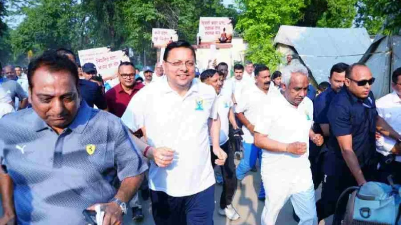 सीएम धामी ने पुलिस लाइन, देहरादून में 12वें अंतरराष्ट्रीय योग दिवस के उपलक्ष्य में आयोजित रन फॉर योगा कार्यक्रम में किया प्रतिभाग