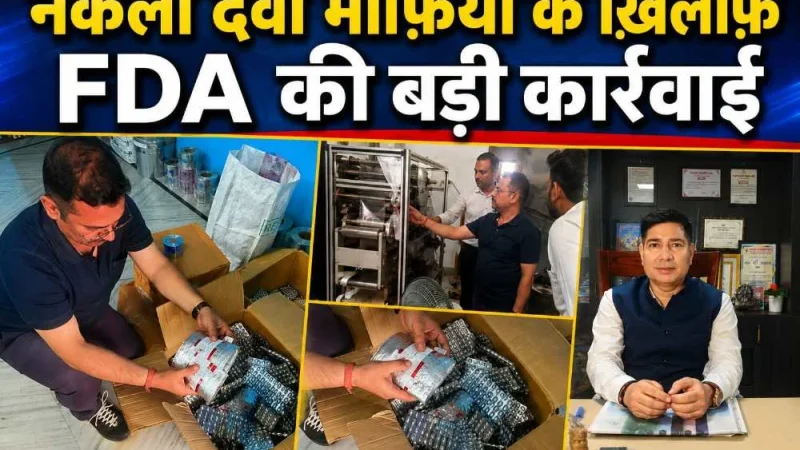 नकली दवाओं के खिलाफ विभाग की बड़ी कार्रवाई, ईस्ट होप टाउन क्षेत्र से बड़ी मात्रा में नकली दवाएं एवं उनके निर्माण व पैकिंग में प्रयुक्त उपकरण किए गए बरामद