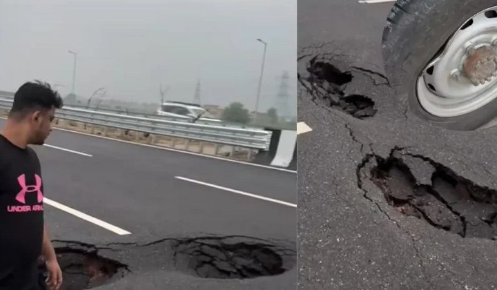 दिल्ली-देहरादून एक्सप्रेसवे: शुरू होने के 3 महीने बाद ही रास्ते में बड़े-बड़े गड्ढे, हादसा होते-होते बचा, कांग्रेस ने उठाया सवाल