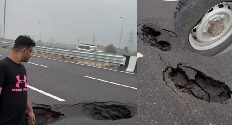 दिल्ली-देहरादून एक्सप्रेसवे: शुरू होने के 3 महीने बाद ही रास्ते में बड़े-बड़े गड्ढे, हादसा होते-होते बचा, कांग्रेस ने उठाया सवाल
