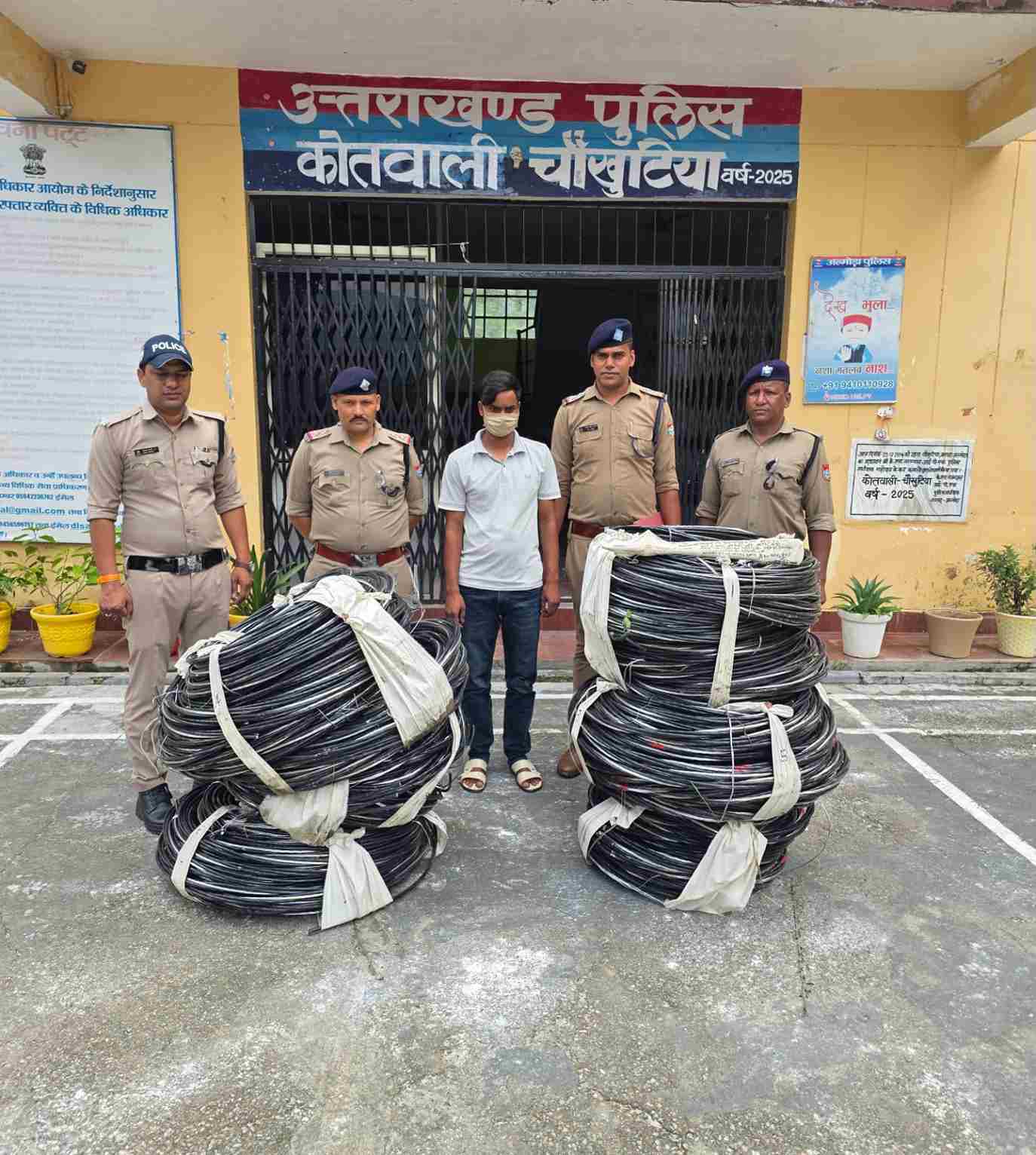 खुलासा:24 घंटे में खुला पांच लाख की केबिल चोरी का राज, फरार सब-कॉन्ट्रैक्टर गिरफ्तार