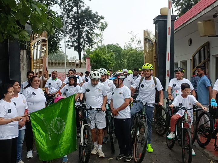 एम्स:नेत्रदान के प्रति जन जागरूकता बढ़ाने को  साइक्लोथॉन रैली आयोजित 