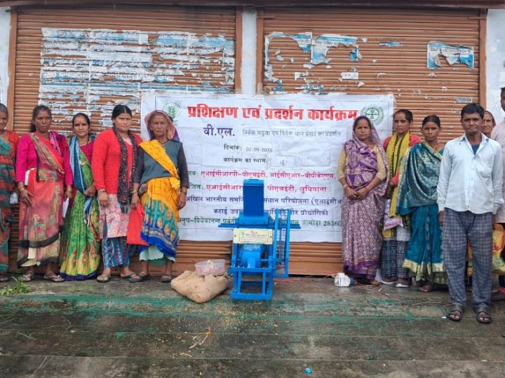 सहूलियत: विवेक मंडुवा थ्रेशर से आसान होगी मड़ाई, तीन गांवों में किसानों को दिया गया प्रशिक्षण