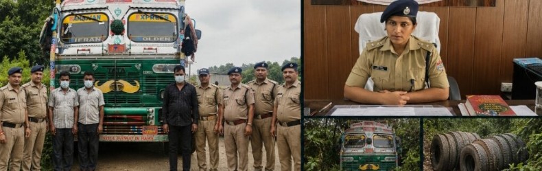 खुलासा: रंग लाई पुलिस की मेहनत, 48 घंटे में दो आरोपियों को गिरफ्तार कर बरामद किया 35 लाख का ट्रक