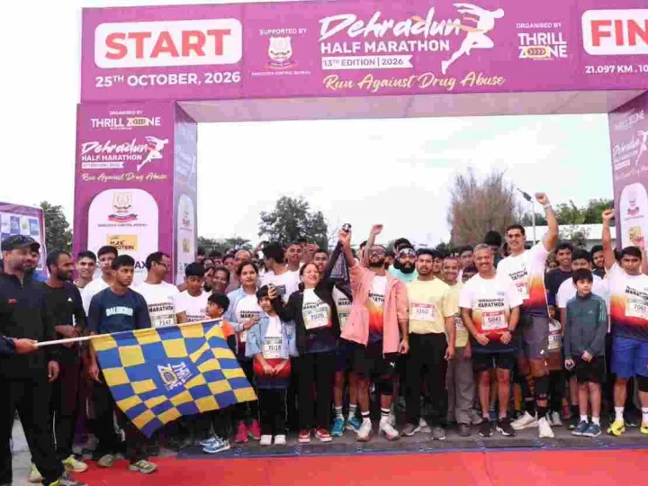 नशे के खिलाफ दौड़ी देहरादून: 13वीं देहरादून हाफ मैराथन में लगभग 1,800 धावकों ने लिया हिस्सा