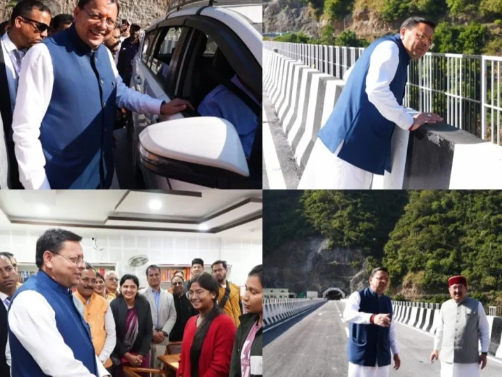 मुख्यमंत्री ने रुद्रप्रयाग में पुल-सुरंग परियोजना एवं संगम लाइब्रेरी का किया अवलोकन