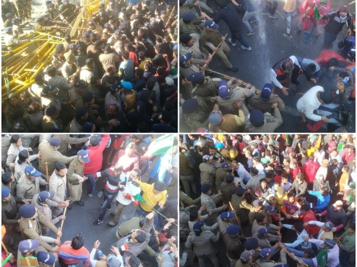 भिड़ंत: गैरसैंण में सड़क से सदन तक संग्राम, बैरिकेडिंग पर भिड़े आंदोलनकारी और पुलिस